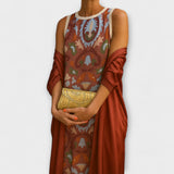 Rafaela – Robe longue élégante avec manteau assorti