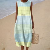 快適なノースリーブ夏ワンピース