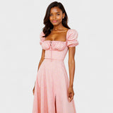 Helena - Robe d'Été avec Décolleté Carré