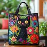 "キルティングバッグ - 魔法の黒猫" という商品タイトルはそのままでも良いですが、少しアレンジすることもできます。以下のように書き換えることができます：

"魔法の黒猫キルティングバッグ"

このようにすると、商品名がより自然に感じられるかもしれません。