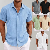 Lucas | Chemise d'Été à Manches Courtes avec Fine Texture