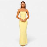 Ancienne Monde | Robe Longue Dos Nu pour Femme – Drapé Élégant, Séduction Moderne du Soir