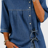 Lily | Blouse en Denim Vintage Ample