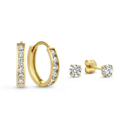 ダラブリランストーンピアスセット｜ゴールド14K