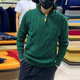 Col roulé Heren Luxe - Pull en jacquard tricoté avec zip