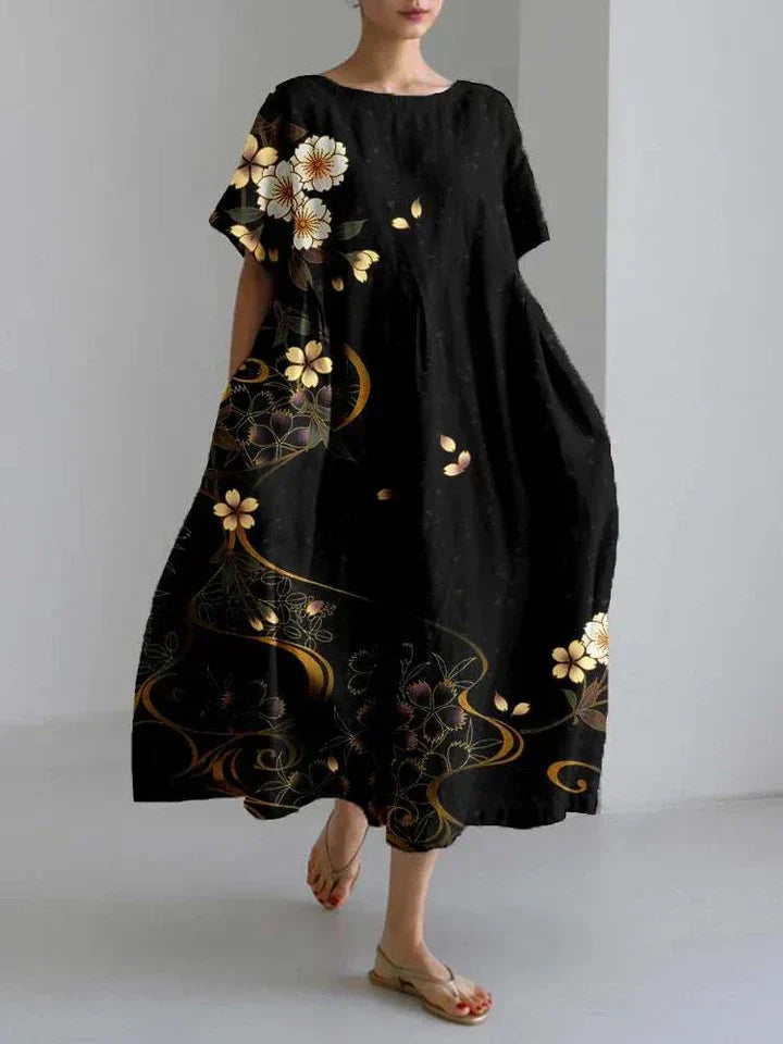Ava – Sakura Black Maxi Dress