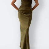 Elara | Robe de Soirée Asymétrique en Satin
