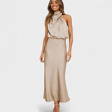 Laura - Robe Longue de Soirée en Satin