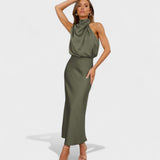 Laura - Robe Longue de Soirée en Satin
