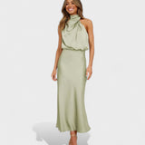 Laura - Robe Longue de Soirée en Satin