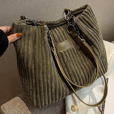 メーガン | コットンコーデュロイ素材のトートバッグ