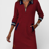 Conceição - Robe Chic avec Manches Longues en Coton