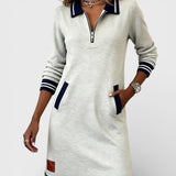 Conceição - Robe Chic avec Manches Longues en Coton