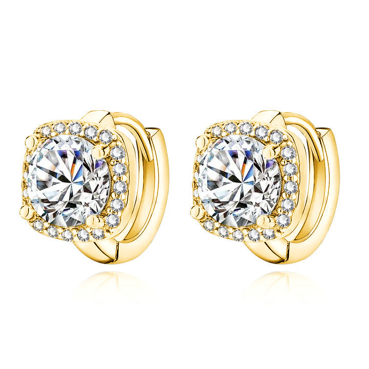 ナディーヌ・スクエア・ピアス｜ゴールド 18K